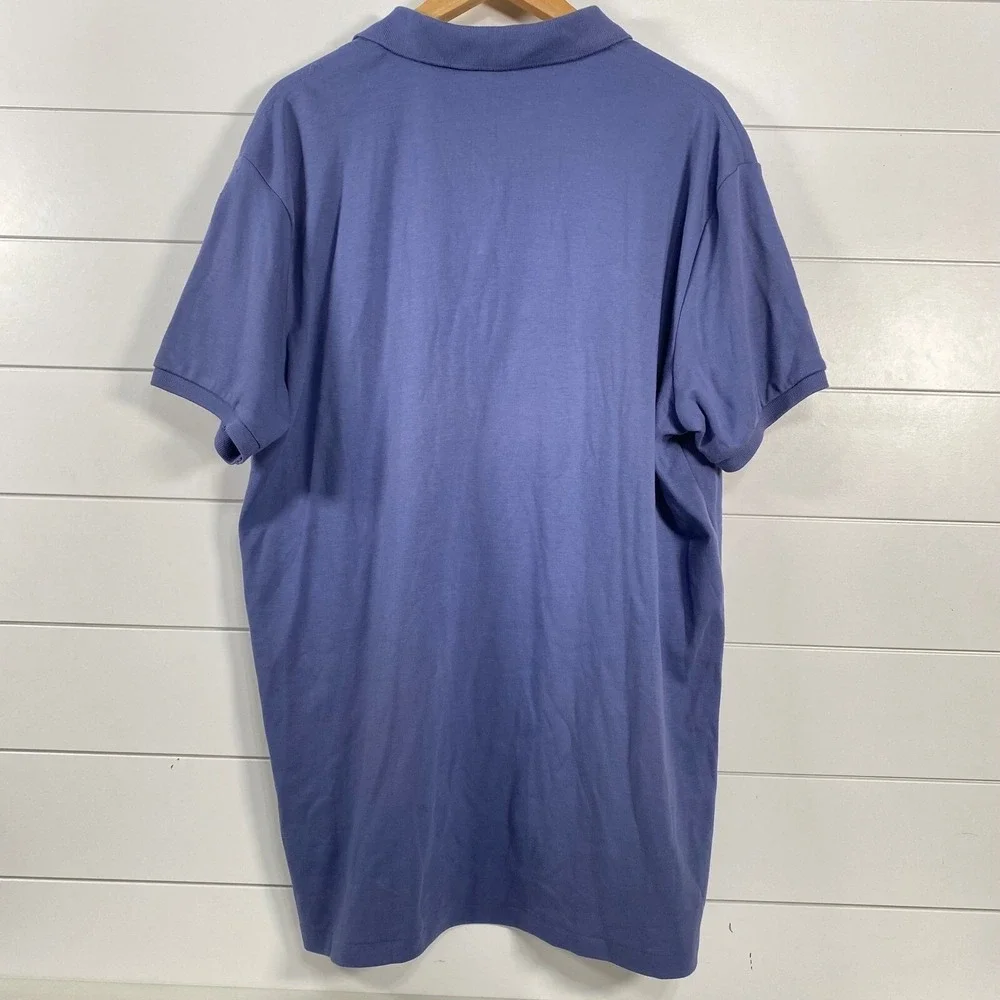 Polo Ralph Lauren Mens Custom‎ Fit Polo Shirt sz XL Purple 100% Cotton Preppy